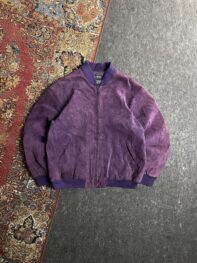 Unisex Purple suede genuine Leather jacket