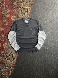 • y2K faded Double layer long sleeves t-shirt