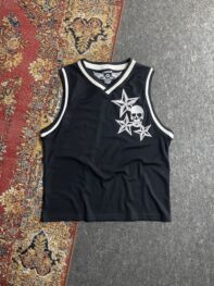 •carbon V-neck tank top