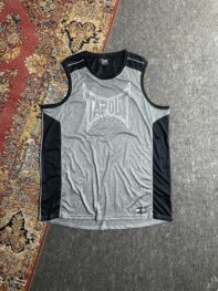 • TAPOUT Black Gray Tank Top Jersey Workout Fight MMA